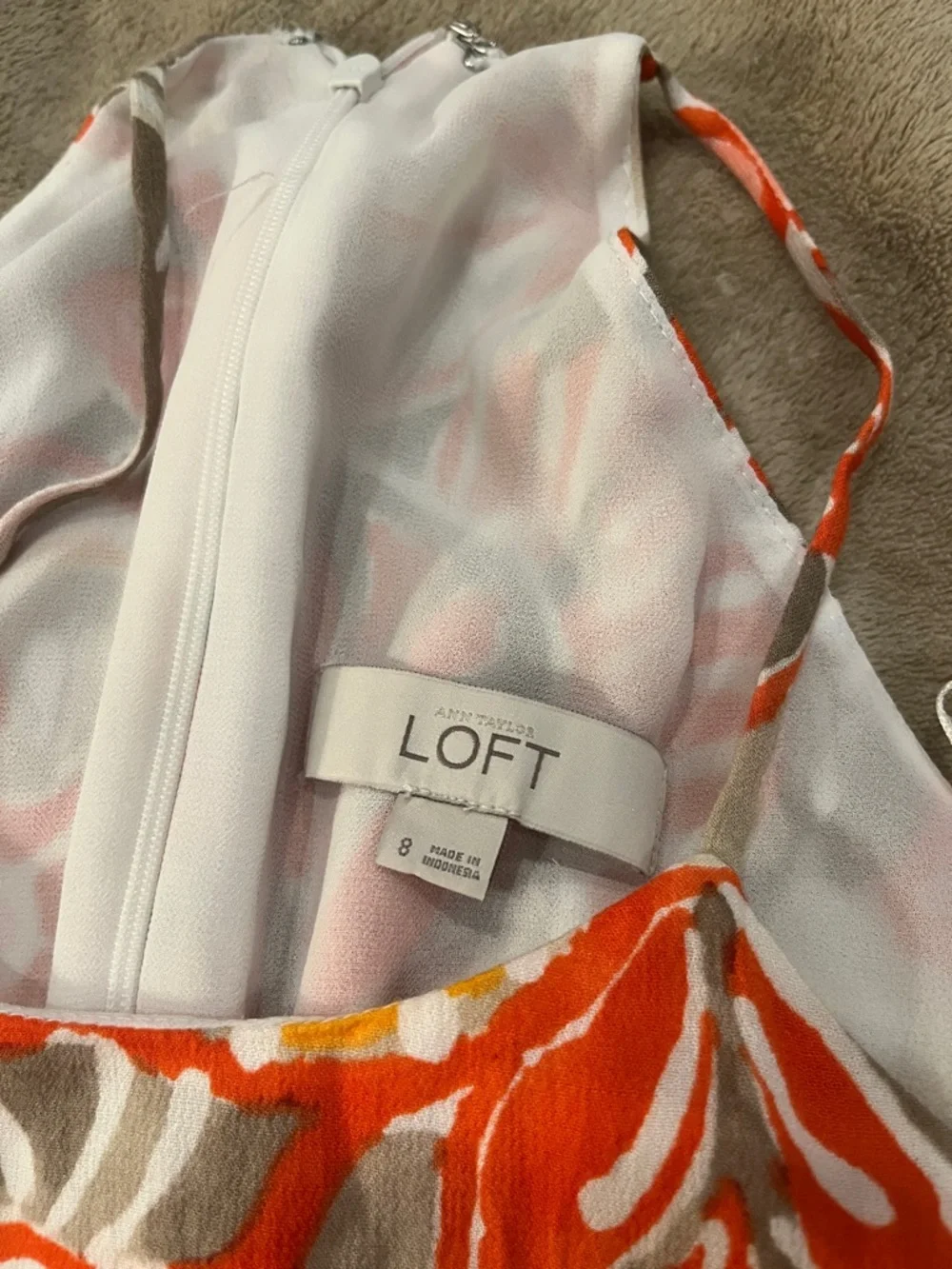 LOFT Coral and Pink Floral Maxi Dress - Picture 5 of 6